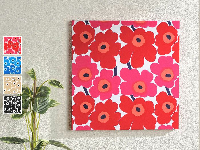 marimekko ファブリックパネル MINI UNIKKO ミニウニッコ 33×33cm 