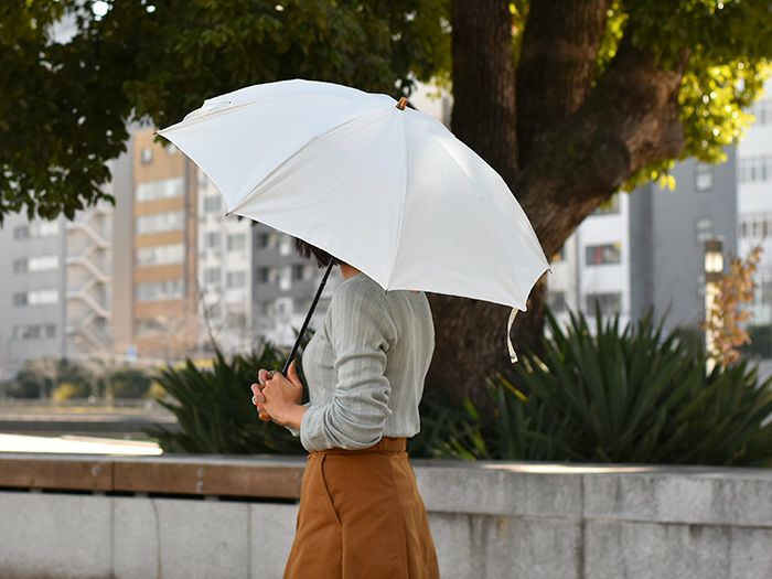 日傘 晴雨兼用傘 雨傘 シンプル サンク CINQ ブラック グレー 傘 長傘 