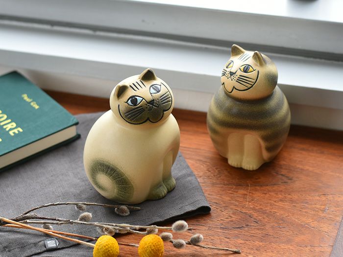 リサラーソン 陶器 オブジェ Lisa Larson リサ・ラーソン ミア MIA セミミディアム 猫 ねこ ネコ 北欧 北欧デザイン 北欧雑貨 置物  【ギフト】