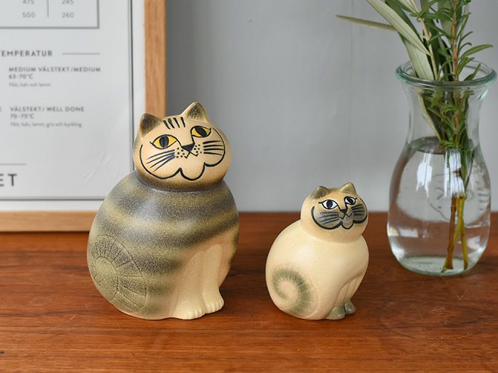 リサラーソン 陶器 オブジェ Lisa Larson リサ・ラーソン ミア MIA セミミディアム 猫 ねこ ネコ 北欧 北欧デザイン 北欧雑貨 置物  【ギフト】