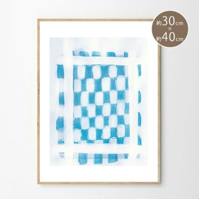 ポスター 北欧 おしゃれ アートポスター Checkered チェック柄 30×40cm