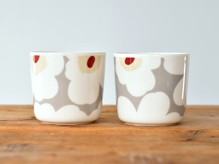 marimekko マリメッコ ラテマグ 2個セット UNIKKO ウニッコ グレー