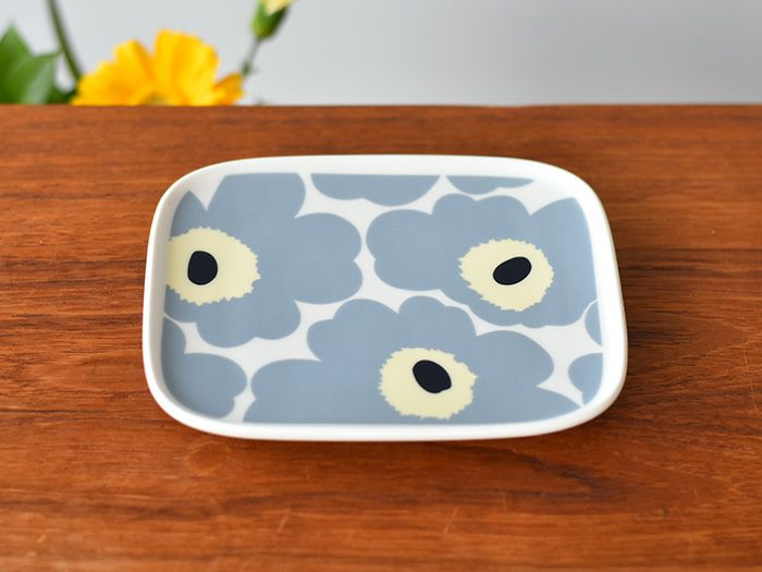 marimekko マリメッコ プレート UNIKKO ウニッコ ブルーグレー 15×12cm 2024SSS|《公式》北欧生地と雑貨の専門店  cortina コルティーナ